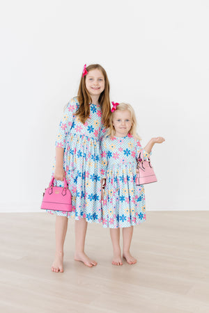 SALE Crazy Daisy 3/4 Sleeve Pocket Twirl Dress-Mila & Rose ®