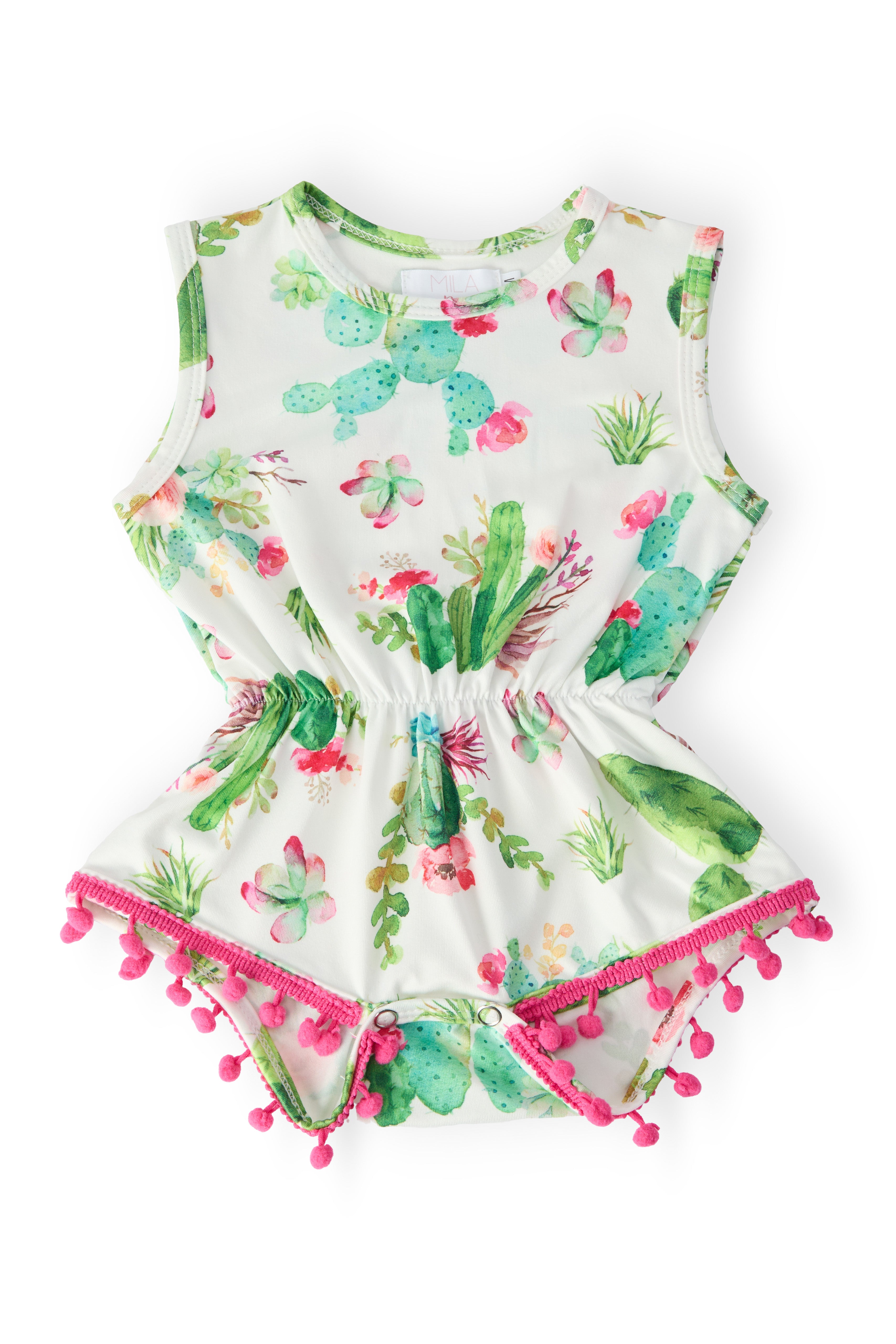 Cute Cactus Pom Pom Romper-Mila & Rose ®