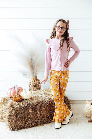 Dandelions in Fall Ribbed Velvet Bells-Mila & Rose ®