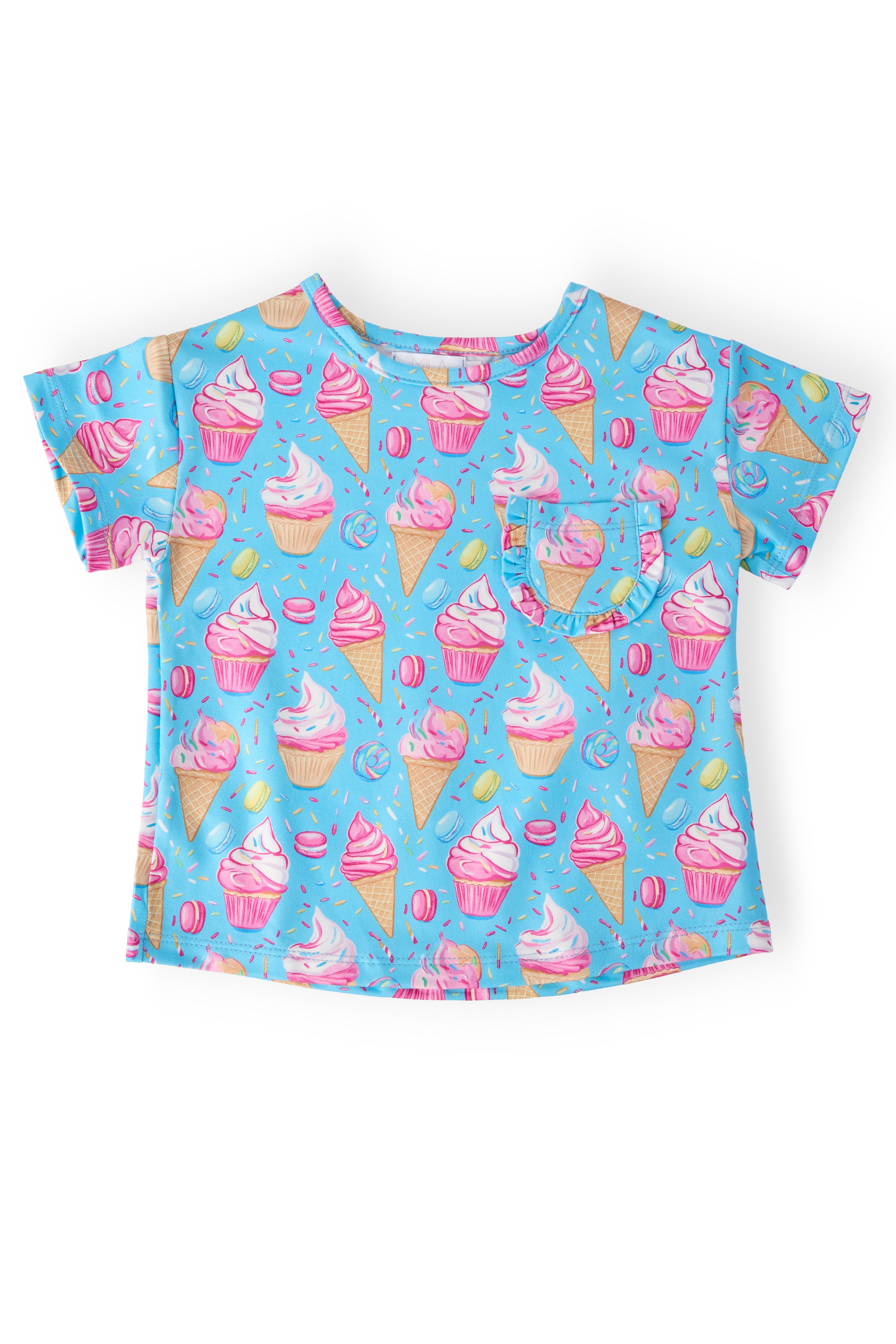 Delightful Desserts Ruffle Pocket Tee-Mila & Rose ®