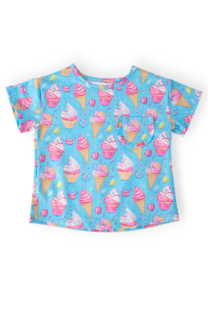 Delightful Desserts Ruffle Pocket Tee-Mila & Rose ®