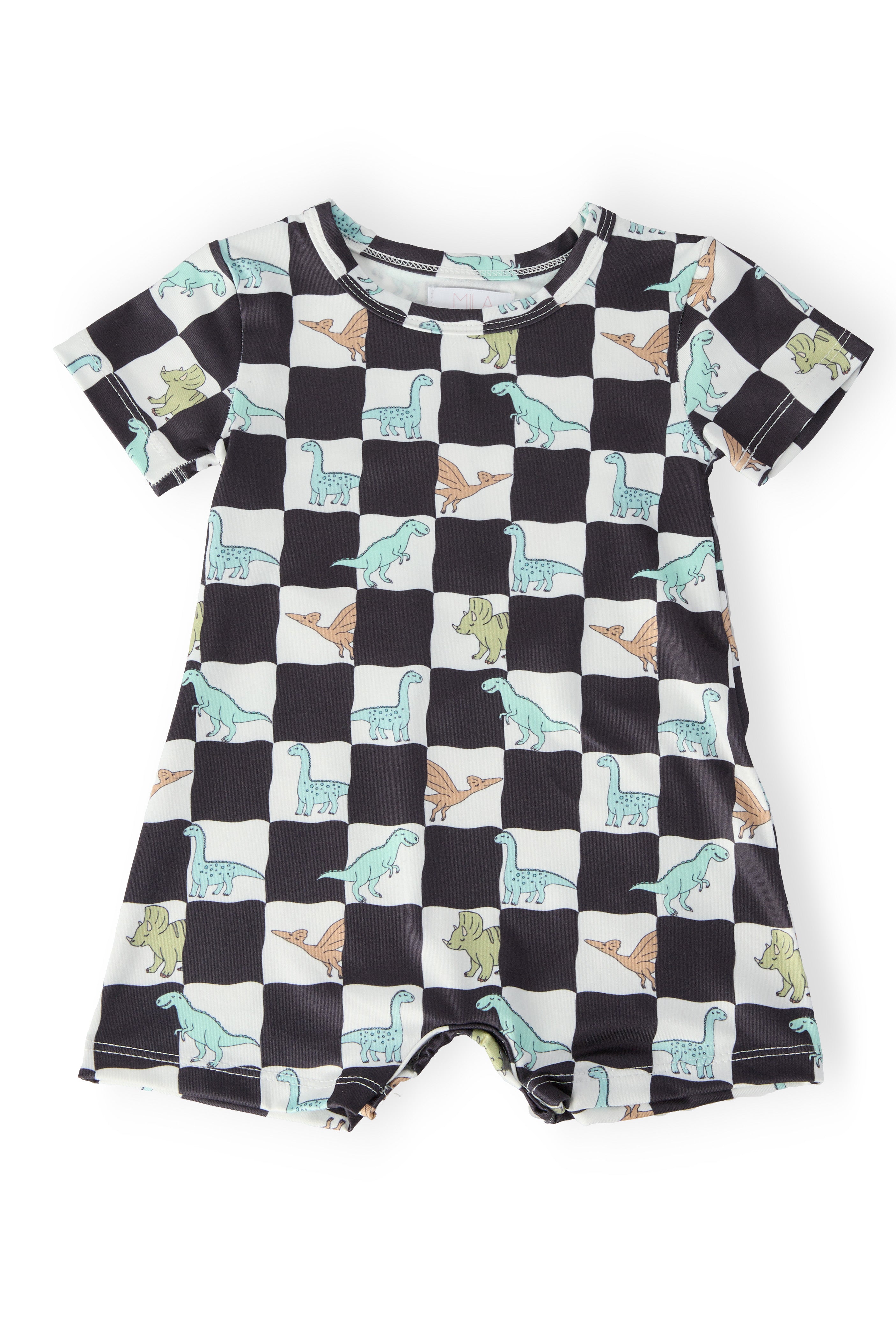 Dino Checkers S/S Shorty One-Piece-Mila & Rose ®
