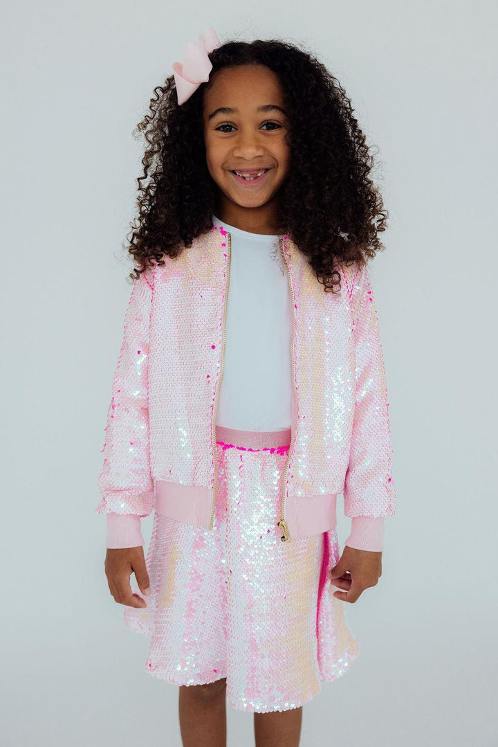 Diva Pink Flip Sequin Twirl Skort-Mila & Rose ®