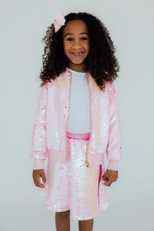 Diva Pink Flip Sequin Twirl Skort-Mila & Rose ®