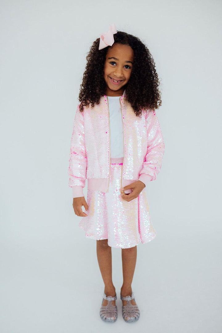 Diva Pink Flip Sequin Twirl Skort-Mila & Rose ®