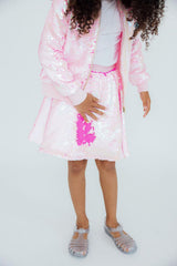 Diva Pink Flip Sequin Twirl Skort-Mila & Rose ®
