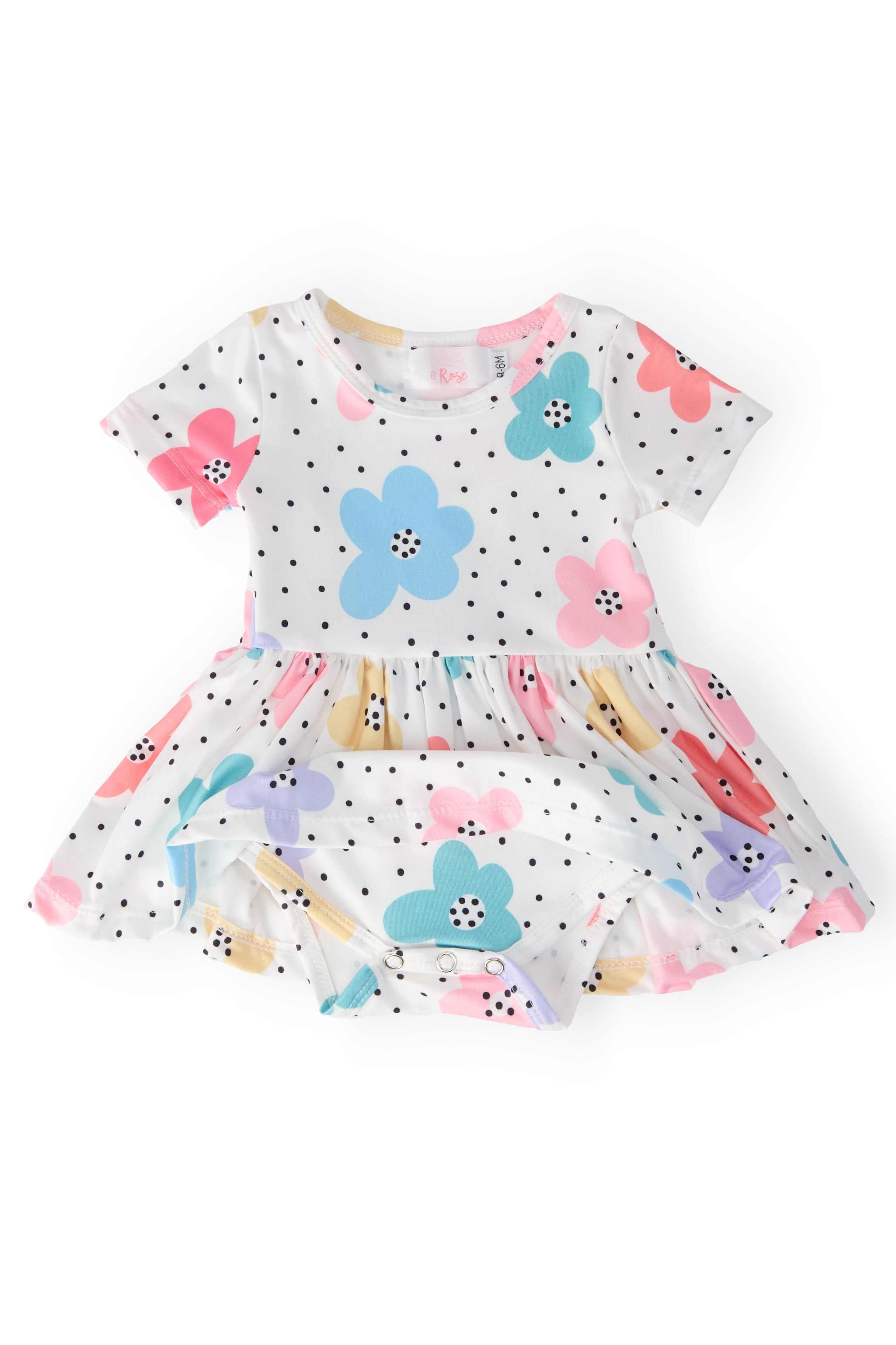 Dots & Daisies S/S Twirl Bodysuit-Mila & Rose ®