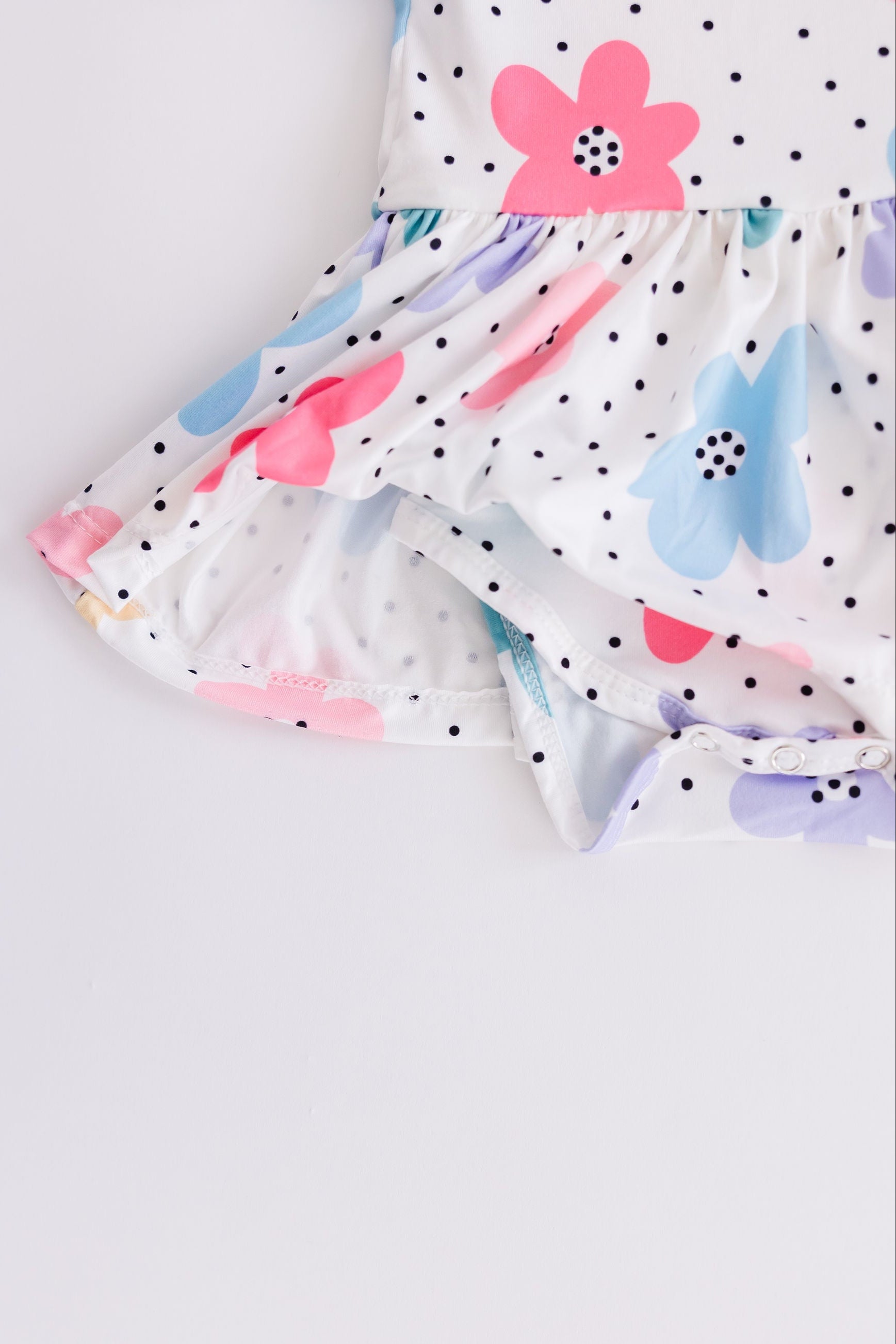 Dots & Daisies S/S Twirl Bodysuit-Mila & Rose ®