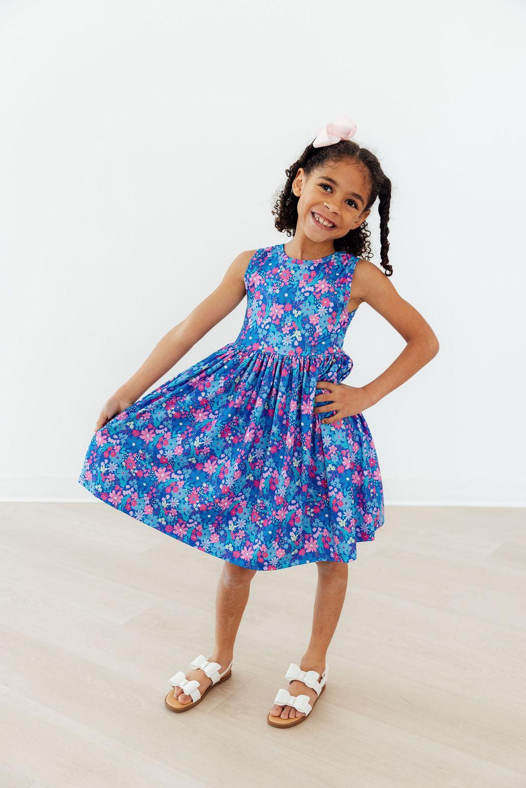 Girls' Dreaming Daisies Tank Twirl Dress Size: 6-12m By Mila & Rose Girls' Dreaming Daisies Tank Twirl Dress Size: 6-12m By Mila & Rose