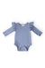 Dusty Blue L/S Flutter Bodysuit-Mila & Rose ®