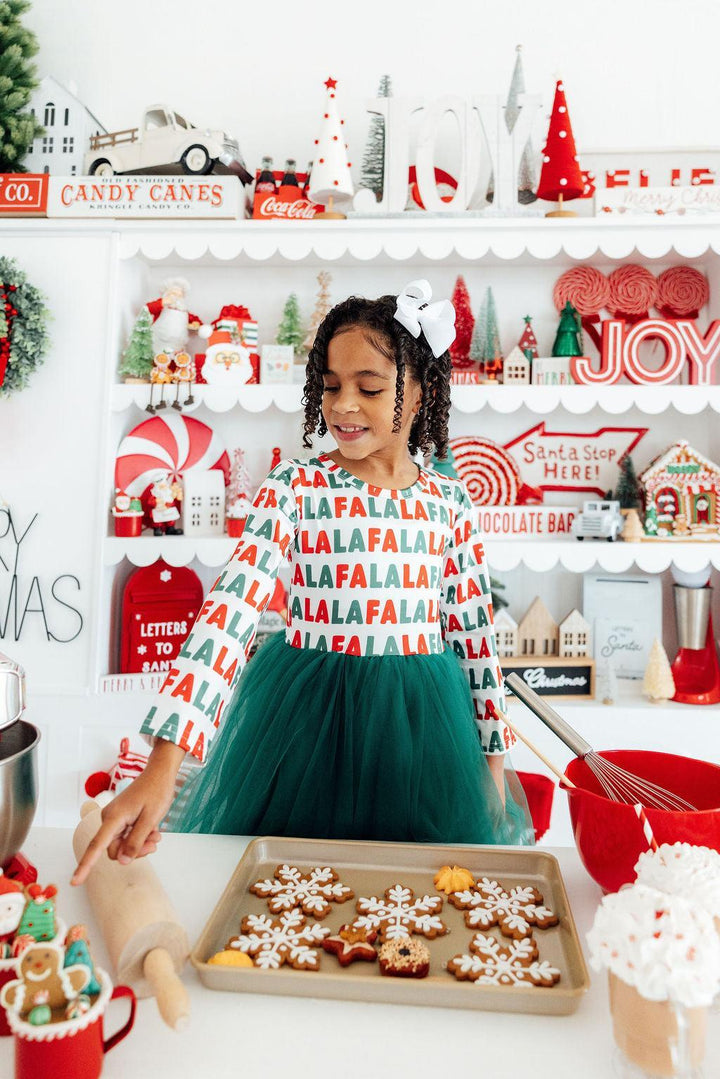 Fa la la L/S Tutu Dress-Mila & Rose ®