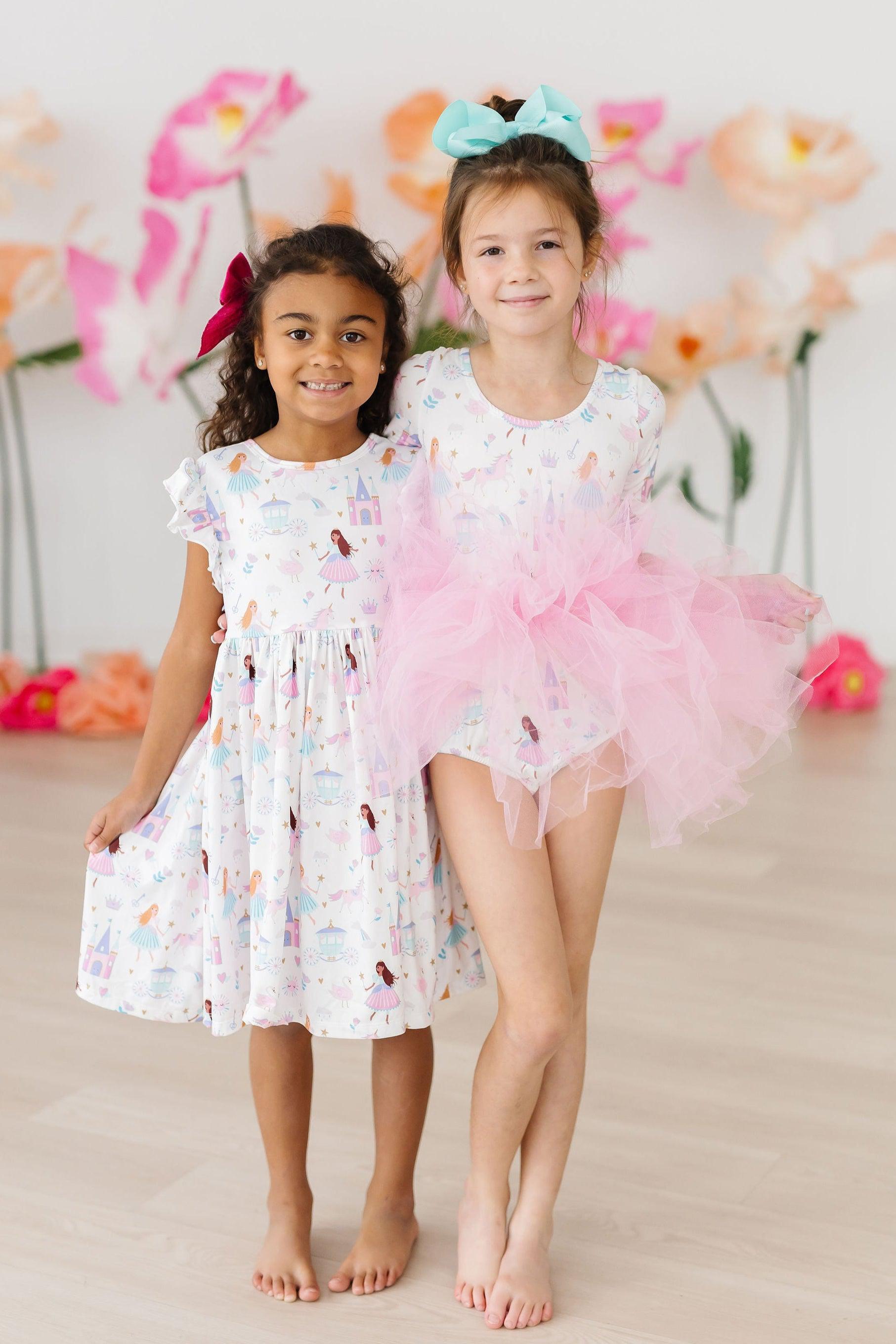 Girls' Fairy Princess Flutter Sleeve Twirl Dress Size: 7/8 By Mila & Rose Girls' Fairy Princess Flutter Sleeve Twirl Dress Size: 7/8 By Mila & Rose