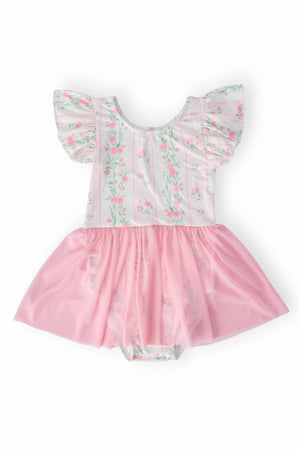 Fancy Florals S/S Twirl Leotard-Mila & Rose ®