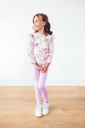 Field of Flowers L/S Ruffle Tee-Mila & Rose ®