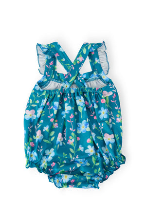 Floral Breeze Ruffle Cross Back Romper-Mila & Rose ®
