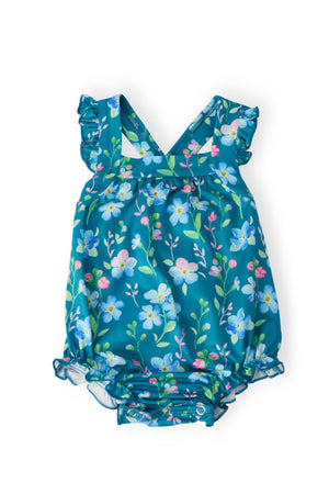 Floral Breeze Ruffle Cross Back Romper-Mila & Rose ®