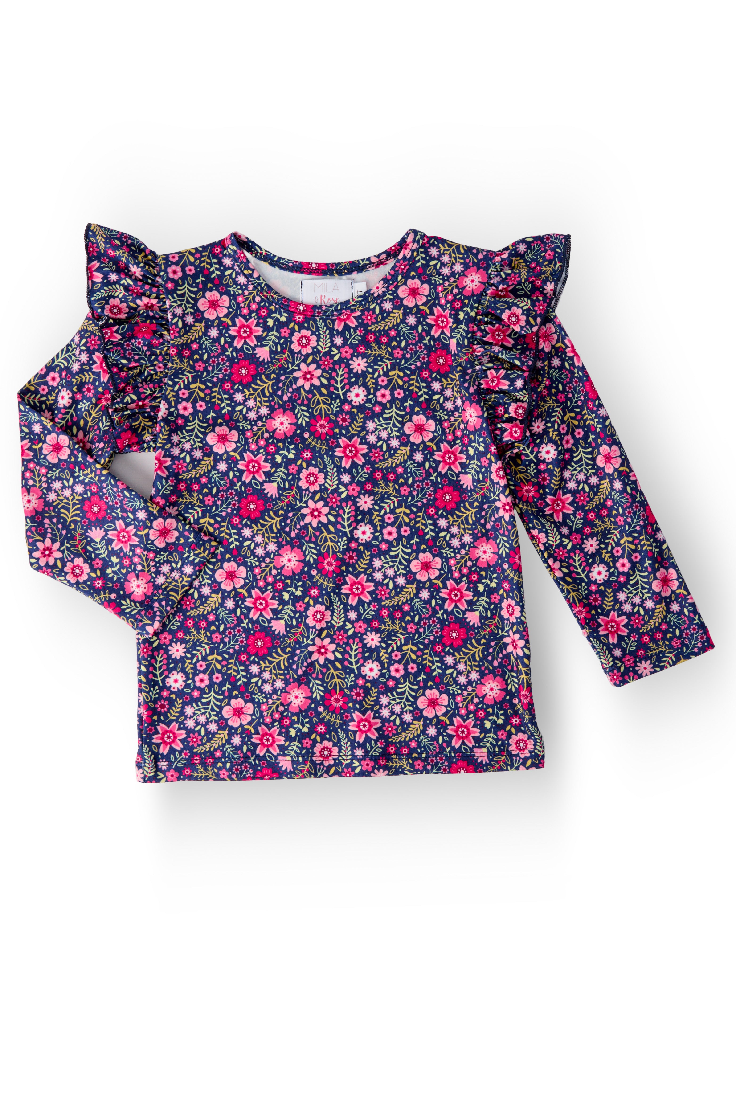 Flower Farm L/S Ruffle Tee-Mila & Rose ®