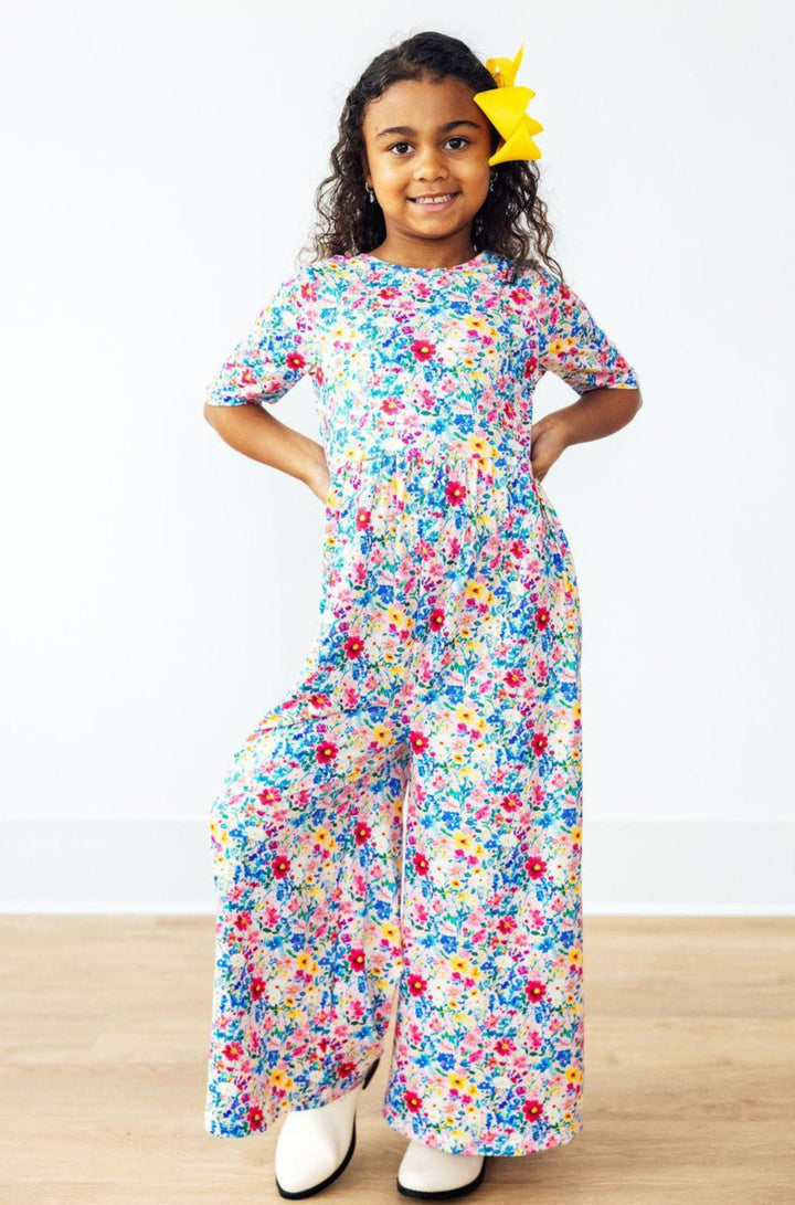 Fluttering Flowers Wide Leg Jumpsuit-Mila & Rose ®