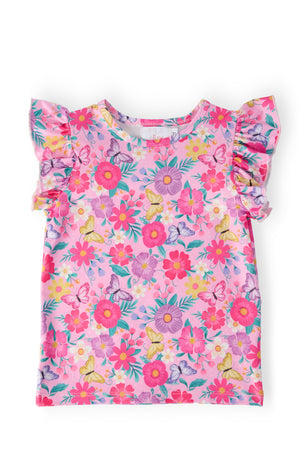 Fluttering Garden S/S Ruffle Tee-Mila & Rose ®