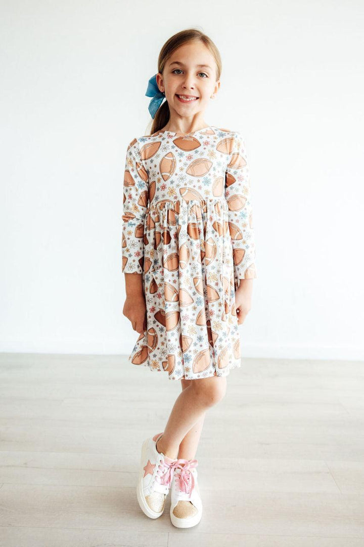 Football Friday L/S Pocket Twirl Dress-Mila & Rose ®