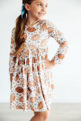 Football Friday L/S Pocket Twirl Dress-Mila & Rose ®