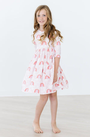 SALE Fun & Flowers 3/4 Sleeve Pocket Twirl Dress-Mila & Rose ®