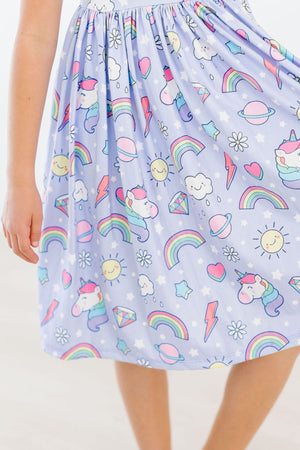 Galactic Unicorns S/S Pocket Twirl Dress-Mila & Rose ®
