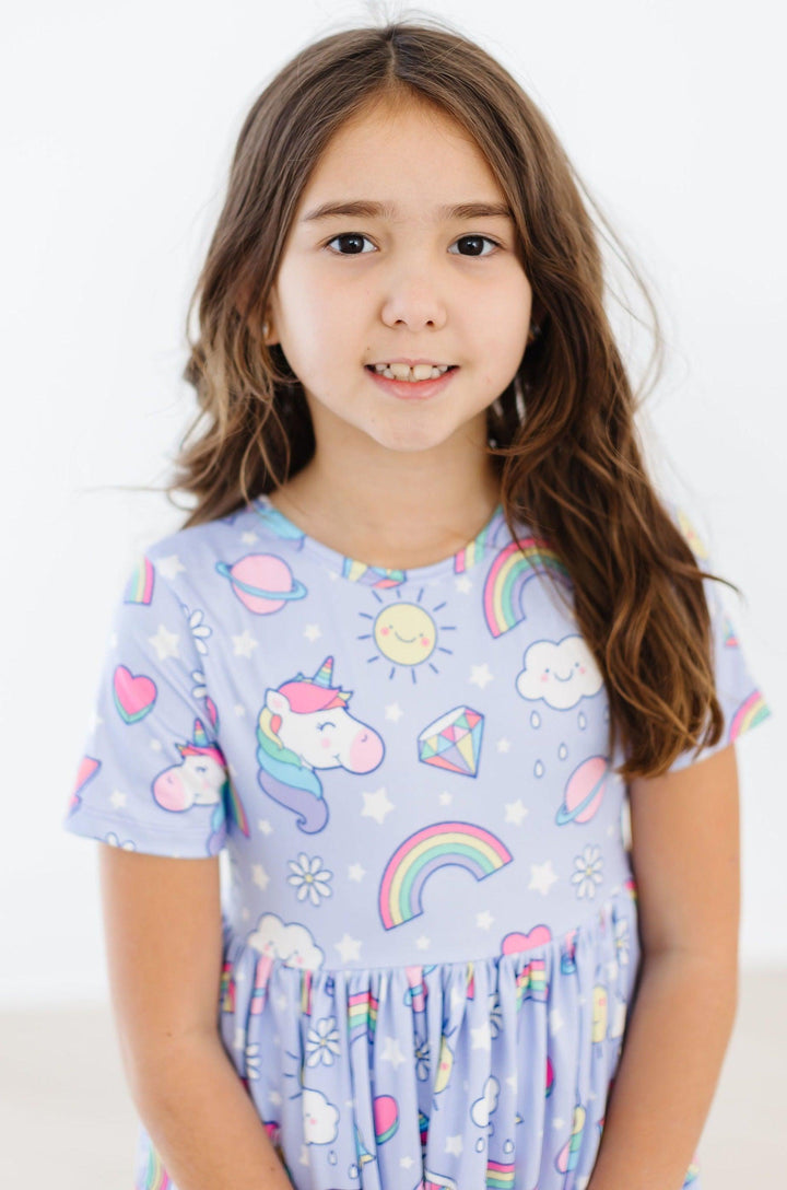 Galactic Unicorns S/S Pocket Twirl Dress-Mila & Rose ®