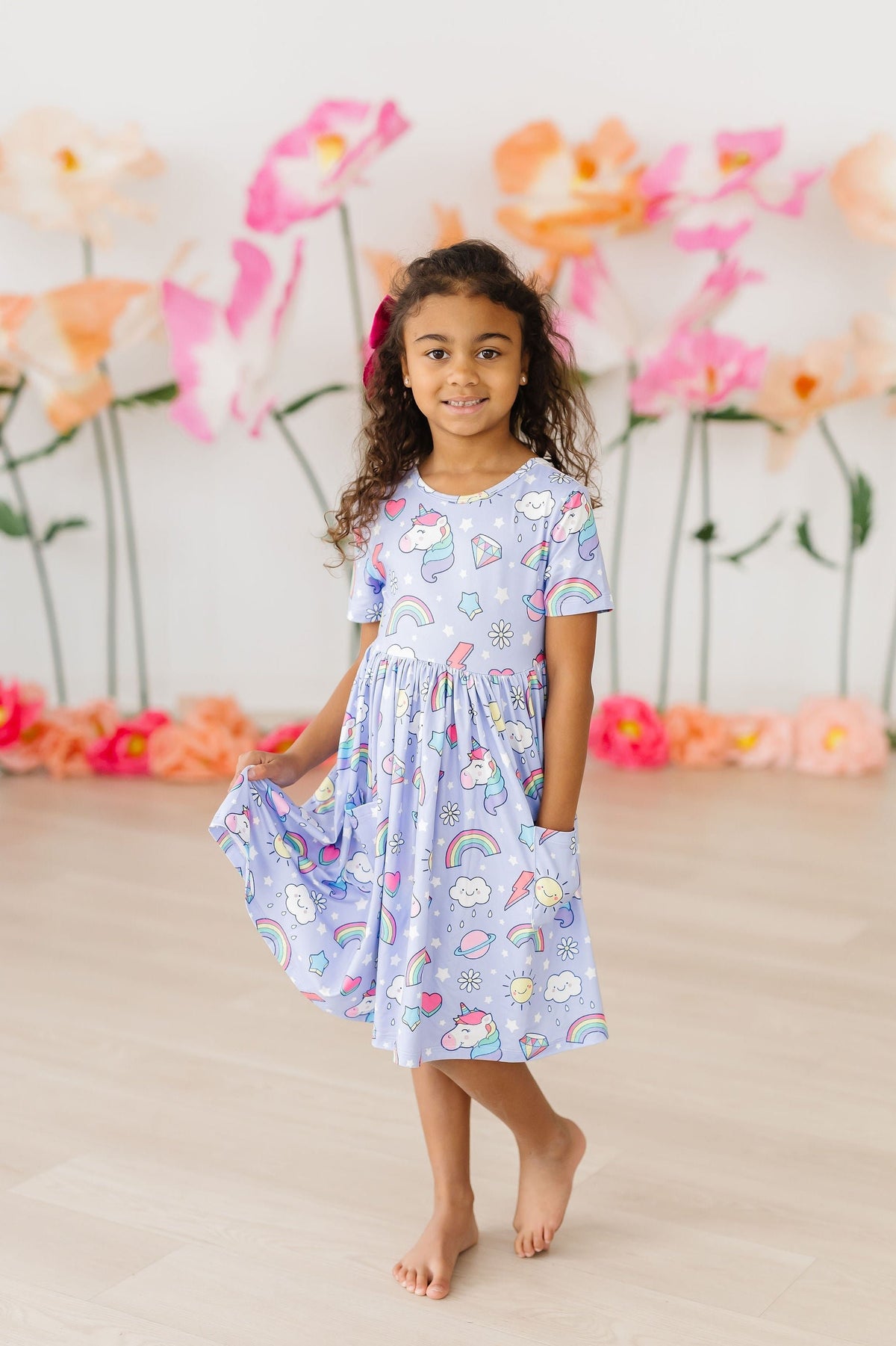 Galactic Unicorns S/S Pocket Twirl Dress 12-24M
