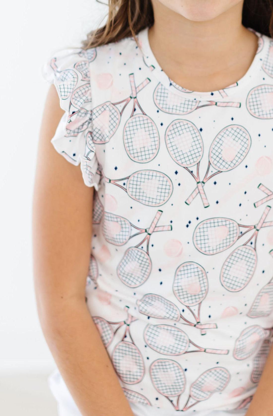 SALE Game, Set, Match S/S Ruffle Tee-Mila & Rose ®