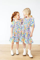 Garden Groove Smocked Ruffle Dress-Mila & Rose ®