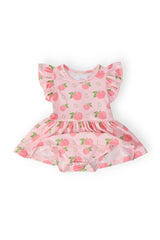 Georgia Peach S/S Flutter Twirl Bodysuit-Mila & Rose ®