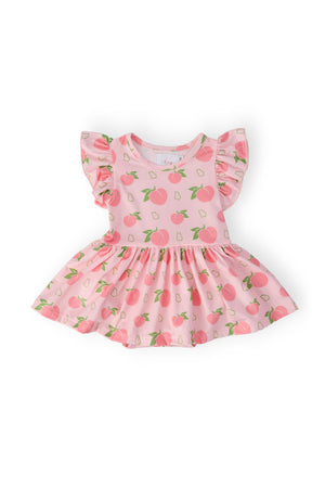 Georgia Peach S/S Flutter Twirl Bodysuit-Mila & Rose ®