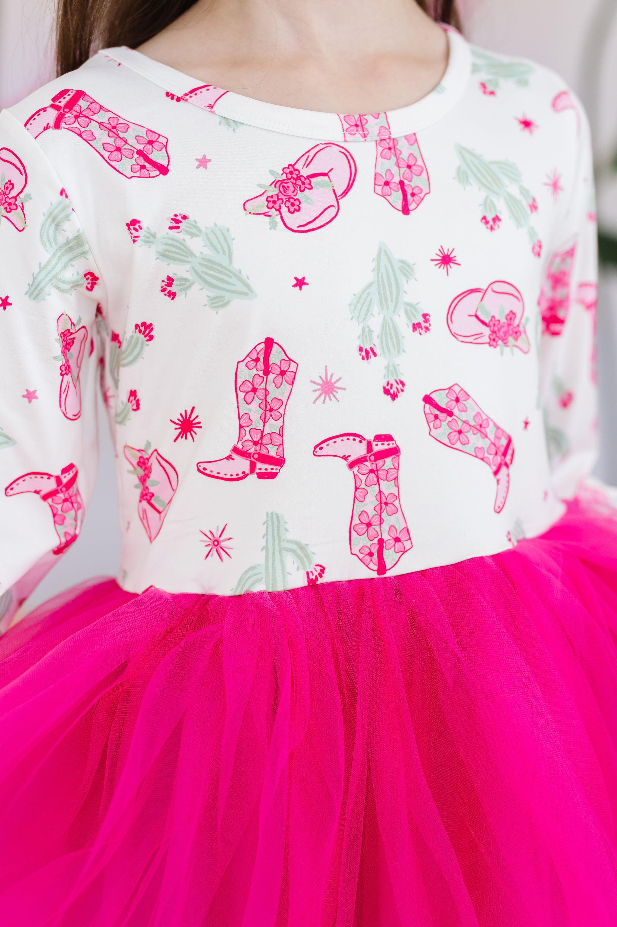 Giddy Up L/S Tutu Dress-Mila & Rose ®