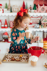 Gingerbread House 3/4 Sleeve Pocket Twirl Dress-Mila & Rose ®