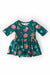 Gingerbread House 3/4 Sleeve Twirl Bodysuit-Mila & Rose ®