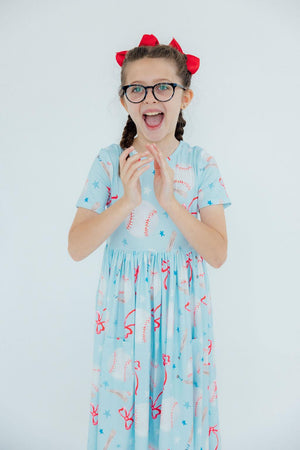 Grand Slam Glam S/S Pocket Twirl Dress-Mila & Rose ®