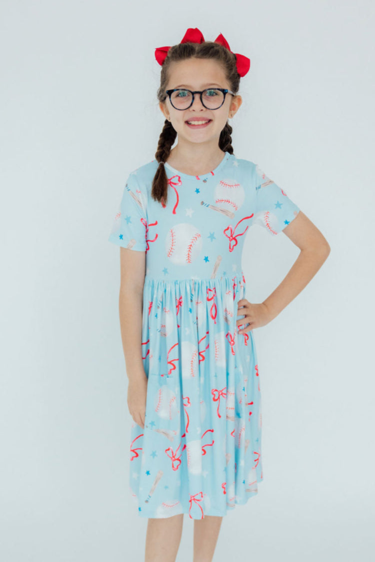 Grand Slam Glam S/S Pocket Twirl Dress-Mila & Rose ®