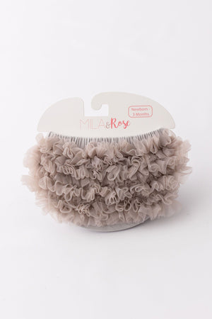 Gray Ruffle Bum Bloomer-Mila & Rose ®