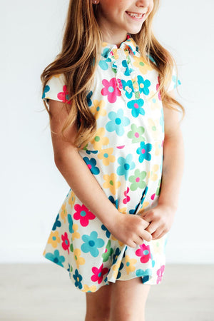 Groovy Blooms S/S Polo Dress-Mila & Rose ®