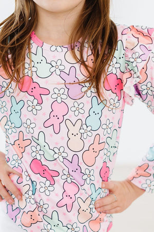 Hangin with My Peeps L/S Ruffle Tee-Mila & Rose ®