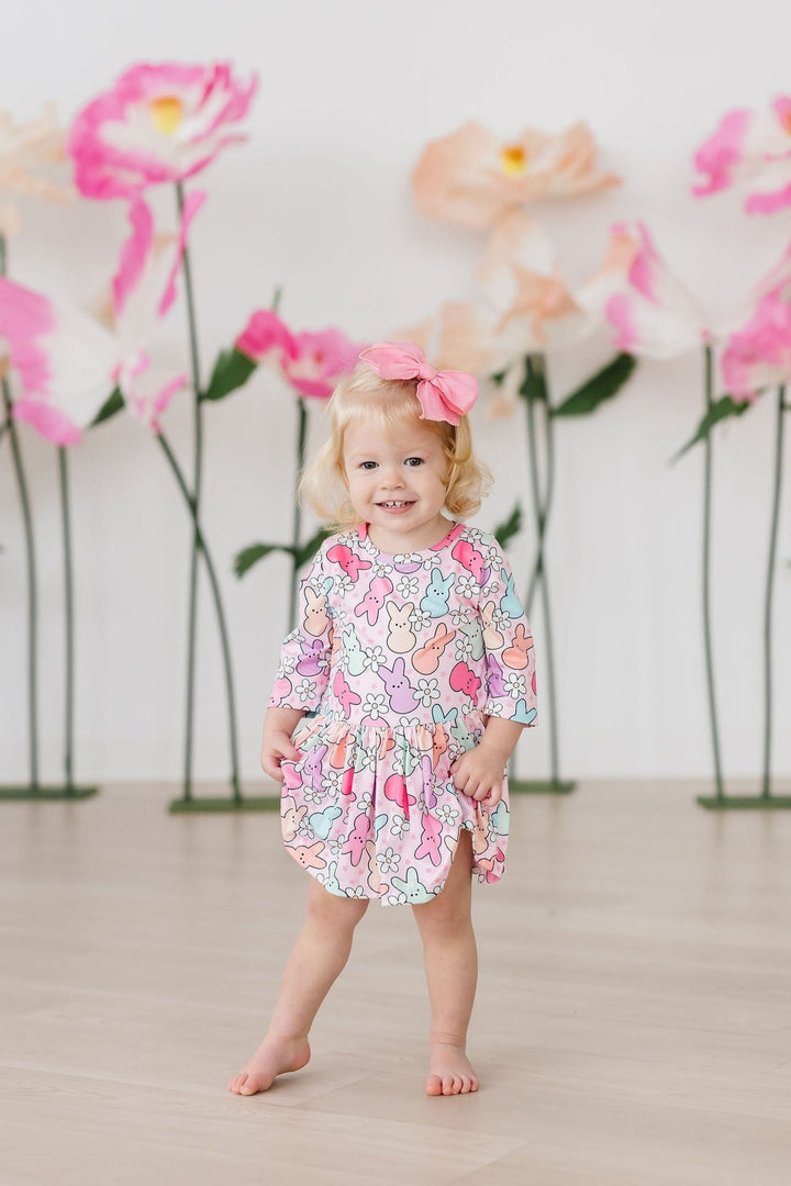 Hangin with My Peeps 3/4 Sleeve Twirl Bodysuit-Mila & Rose ®