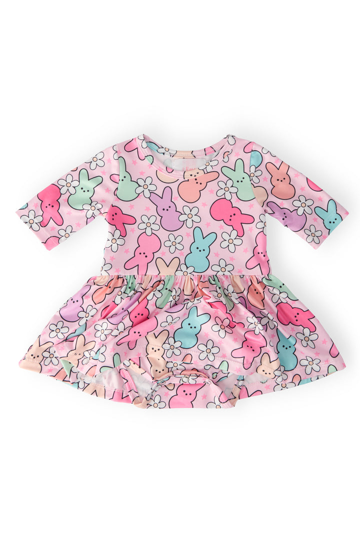 Hangin with My Peeps 3/4 Sleeve Twirl Bodysuit-Mila & Rose ®
