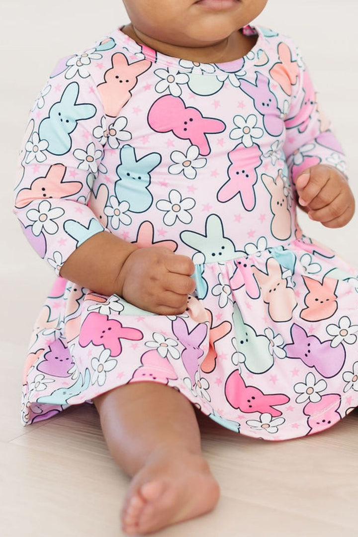Hangin with My Peeps 3/4 Sleeve Twirl Bodysuit-Mila & Rose ®