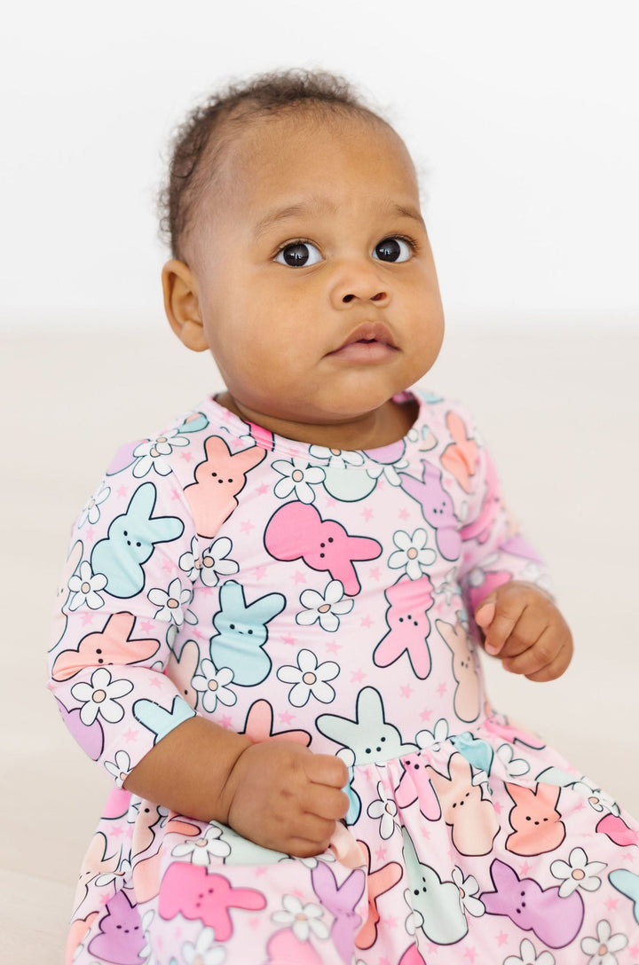 Hangin with My Peeps 3/4 Sleeve Twirl Bodysuit-Mila & Rose ®