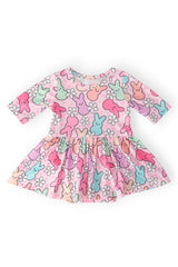 Hangin with My Peeps 3/4 Sleeve Twirl Bodysuit-Mila & Rose ®