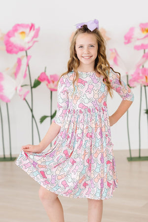 Hangin with my Peeps 3/4 Sleeve Pocket Twirl Dress | Mila & Rose