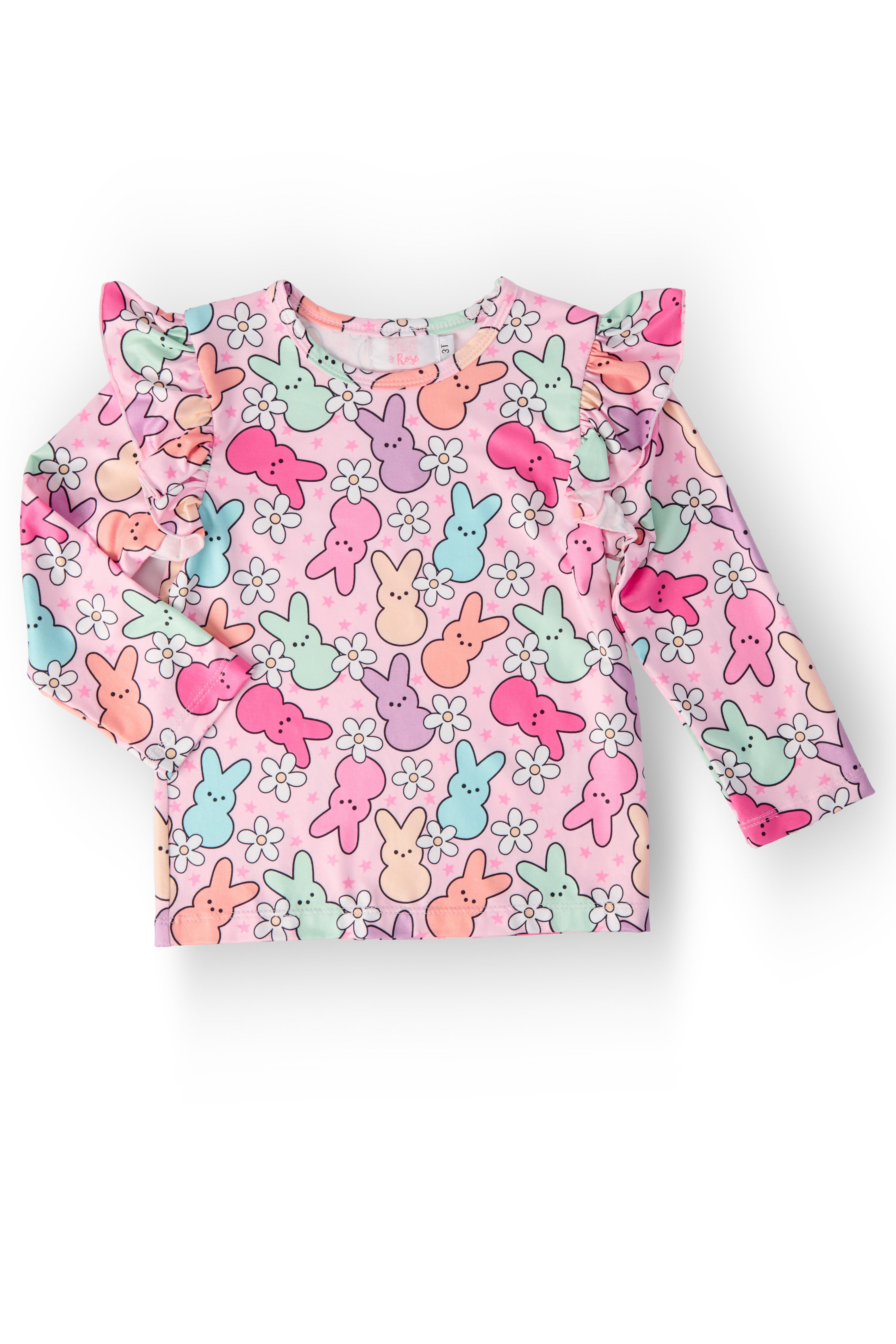 Hangin with My Peeps L/S Ruffle Tee-Mila & Rose ®