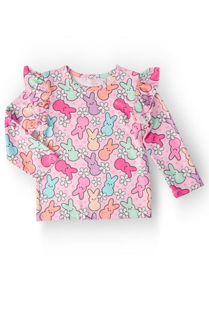 Hangin with My Peeps L/S Ruffle Tee-Mila & Rose ®