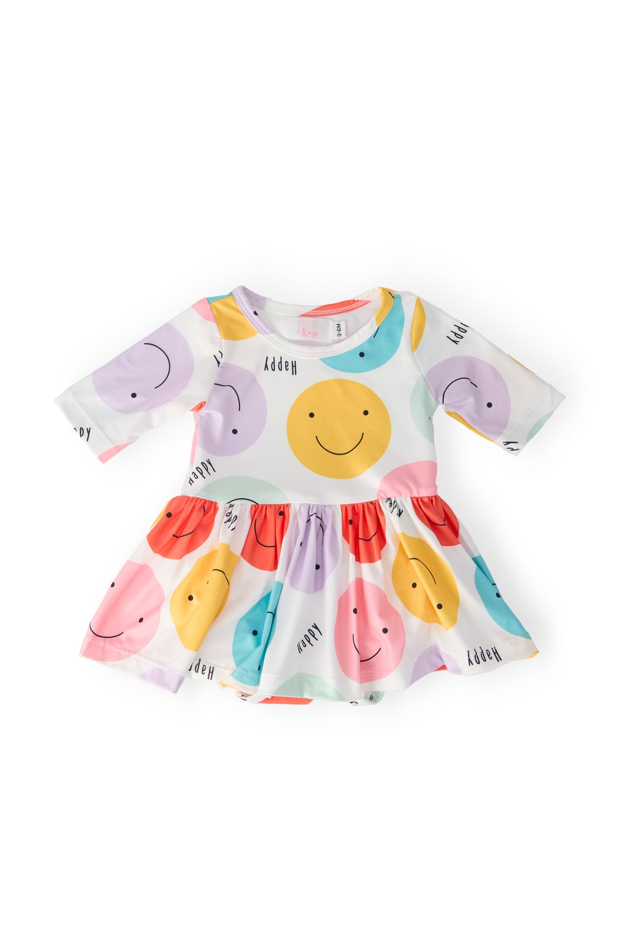 Happy Days 3/4 Sleeve Twirl Bodysuit-Mila & Rose ®